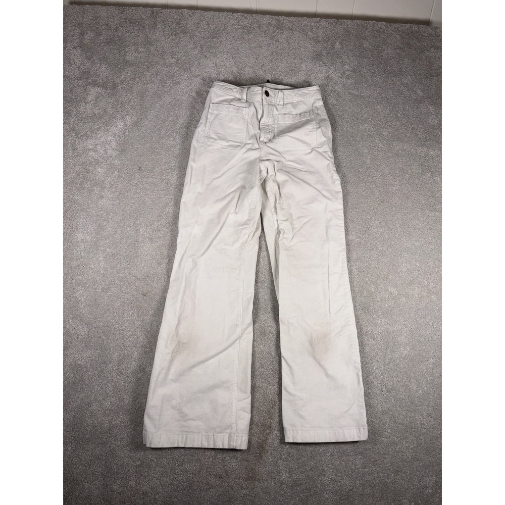 faherty corduroy pants patch‎ pockets flare pants 29 Cream